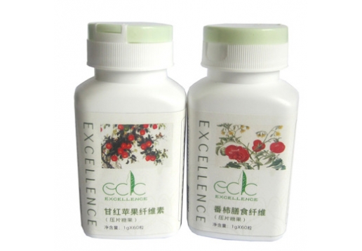 爱诗伦思 甘红苹果纤维素60粒/瓶+番柿膳食纤维60粒/瓶 分解脂肪原海藻钻石图片