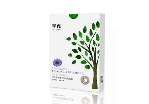 萃森 矢车菊舒缓平衡蚕丝面膜6片装 图片