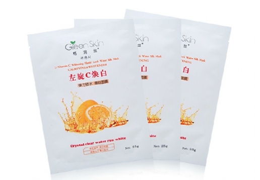 格润丝 左旋C焕白弹力锁水蚕丝面膜3片图片