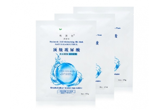 格润丝 顶级玻尿酸蚕丝面膜25g*3/盒图片