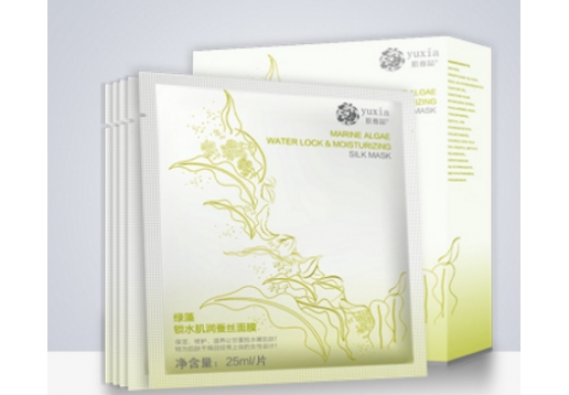 肌养晶 绿藻锁水蚕丝面膜贴5片图片