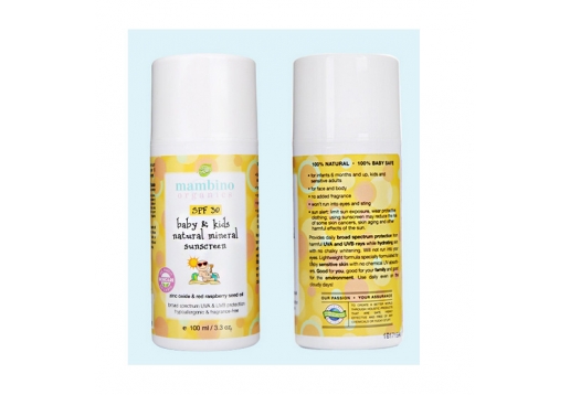 Mambino 婴幼儿天然有机矿物防晒乳SPF30 100ml图片