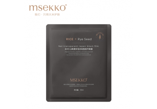 米可儿 黑麦籽语净透修护黑膜25ml*5片图片