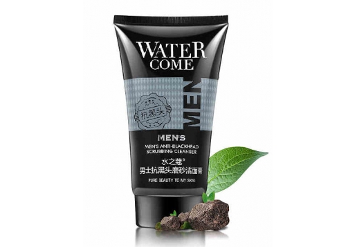 水之蔻 男士抗黑头磨砂洁面膏150g图片