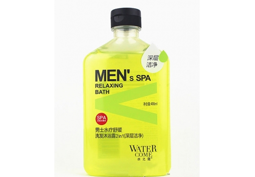 水之蔻 男士水疗舒缓洗发沐浴露2in1(深层洁净)400ml图片