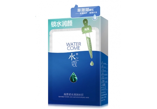 水之蔻 海藻锁水润颜面膜25g*6片图片