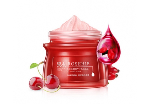 诗婷露雅 玫瑰果樱桃果泥晶透面膜100g图片