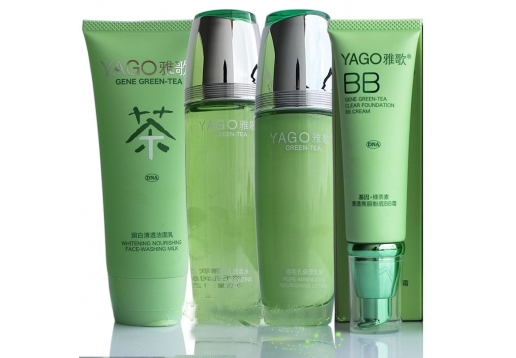 雅歌 基因绿茶素缩毛孔润白保湿套图片